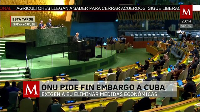 ONU exige a Estados Unidos levantar el bloqueo económico a Cuba tras 33 votaciones consecutivas