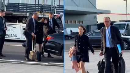 Almanya başbakanı Merz Türkiye'ye geldi: Bavulunu kendisinin taşıması dikkat çekti!