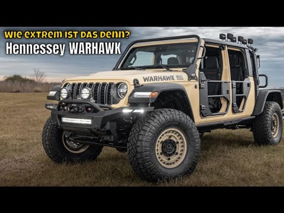 2025 hennessey warhawk: leichtangriffsfahrzeug auf basis jeep gladiator rubicon