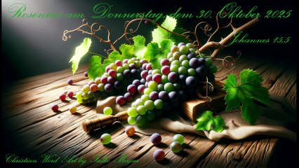 Rosenius am Donnerstag, dem 30. Oktober 2025, zu Johannes 15,5