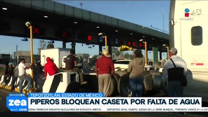 “No somo huachicoleros”: Piperos bloquean la caseta de Tepotzotlán, Estado de México