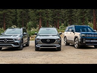 SUV-Vergleich: Mercedes GLC vs. Mazda CX-80 vs. Hyundai Santa Fe – Welcher Plug-in überzeugt?