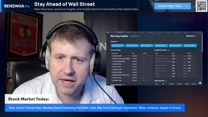 Stock Market Today: Dow Jones Futures Slip, Nasdaq Gains Following Fed Rate Cuts, Big Tech Earnings—Alphabet, Meta, Amazon, Apple In Focus