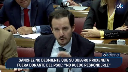 Sánchez no desmiente que su suegro proxeneta fuera donante del PSOE: "No puedo responderle"