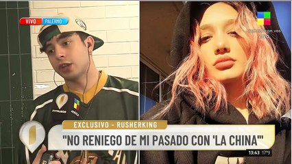 Rusherking confesó qué siente cuando ve a la China Suárez feliz con Mauro Icardi