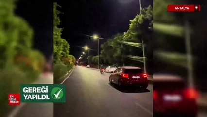 Antalya'da trafik güvenliğini tehlikeye düşüren sürücü yakalandı