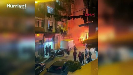 Beyoğlu'nda kız isteme töreninde atılan havai fişek evi yaktı