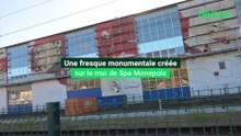 Une fresque monumentale est créée sur l'usine de Spa Monopole