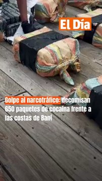 Golpe al narcotráfico: decomisan 650 paquetes de cocaína frente a las costas de Baní