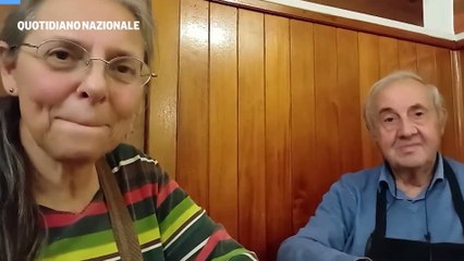 Nell'osteria di Aldo Fabrizi con la nipote Cielo Pessione