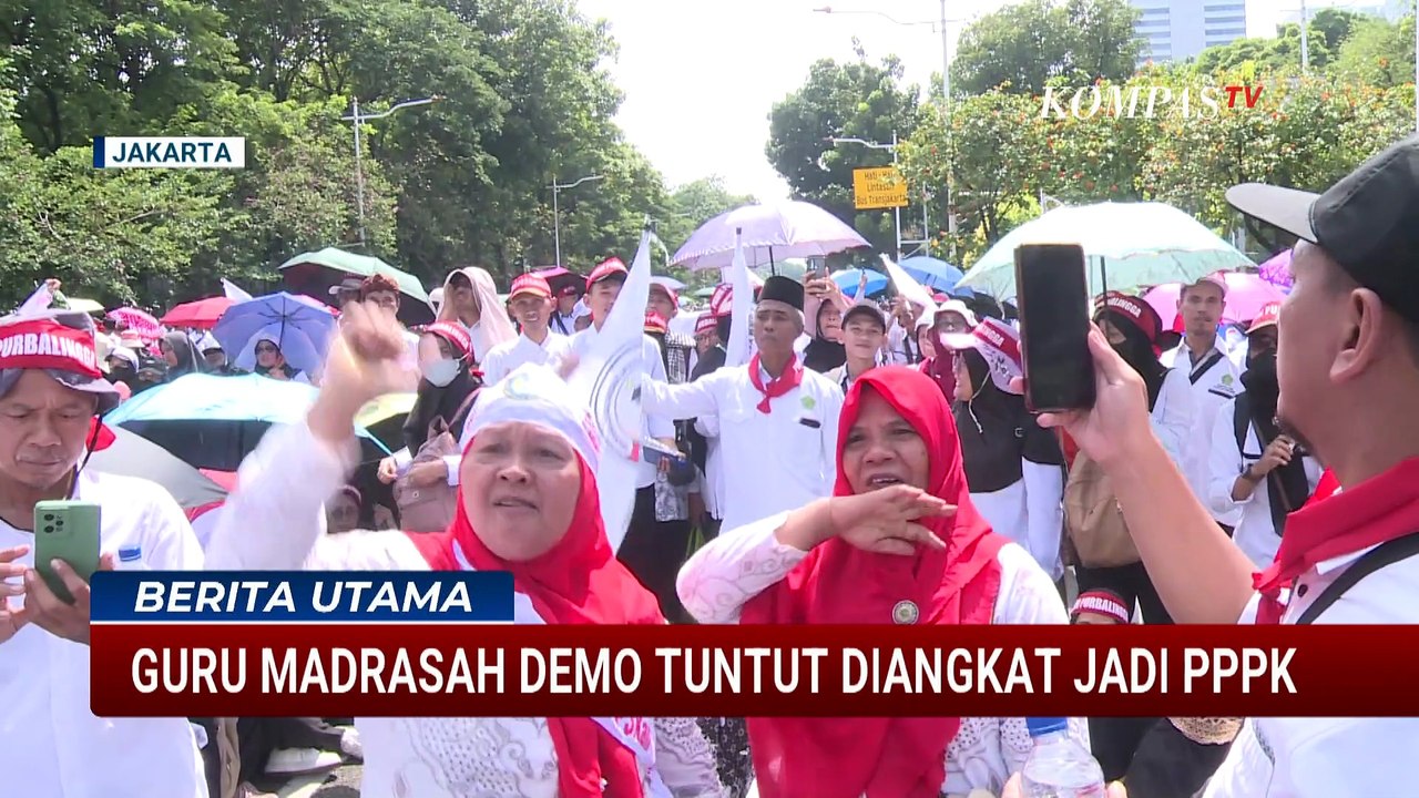 Guru Madrasah Unjuk Rasa di Monas, Tuntut Kesetaraan Pengangkatan PPPK | BERUT
