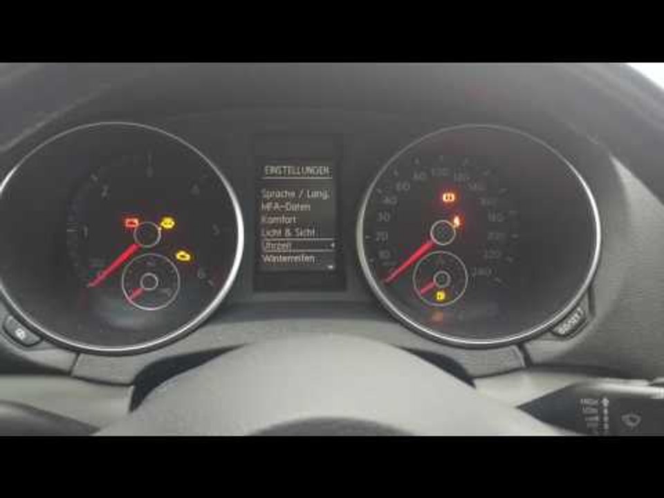 VW Golf 6 MK6 Service Intervall Reset   zurückstellen DEUTSCH