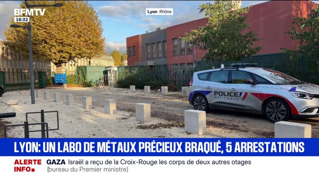 Cinq auteurs présumés du braquage à l'explosif d'une raffinerie d'or à Lyon, arrêtés