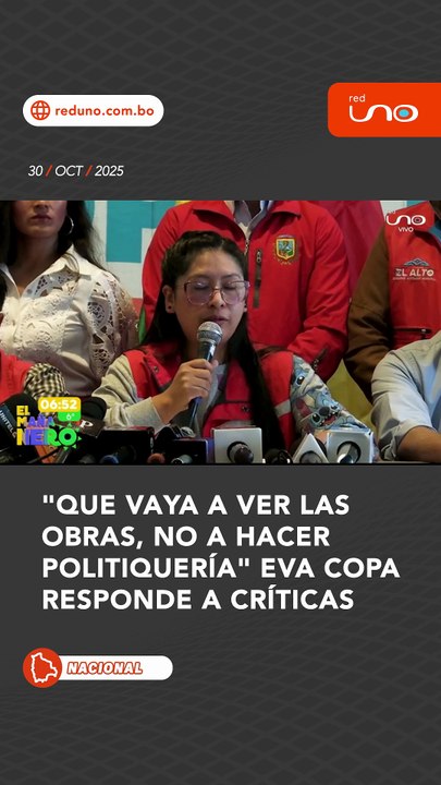 “QUE VAYA A VER LAS OBRAS, NO A HACER POLITIQUERÍA”: EVA COPA RESPONDE A CRÍTICAS