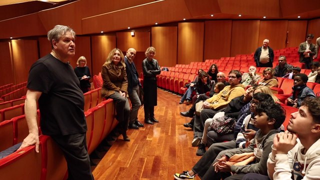 Accademia Santa Cecilia, Antonio Pappano incontra i ragazzi di Sanitansamble: «Chi ama la musica deve dedicarle molto tempo»