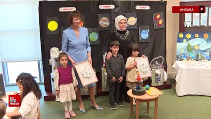 Emine Erdoğan, Almanya Başbakanı Merz'in eşiyle Millet Kütüphanesi'ne ziyaret gerçekleştirdi