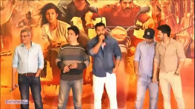 Looks like John Abraham and Varun Dhawan are on a mission impossible, stealing popcorn right from the audience’s hands! 🍿😄 Get ready for some fun chaos! #glamsham #johnabraham #varundhawan #bollywoodfun #popcornheist #movievibes #cinemafever glamsham,