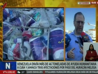 Venezuela reafirma su solidaridad con Jamaica y Cuba enviando más de 46 toneladas de ayuda humanitaria