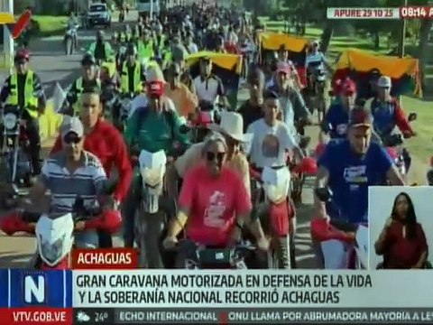 Apure | Gran caravana de motorizados recorrió el municipio Achaguas en defensa de la patria