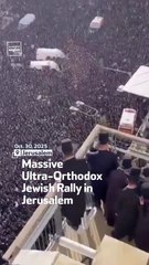 Massive Ultra-Orthodox Jewish Rally in Jerusalem