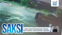 SUV, sinalpok ang nakaparadang truck; driver at 2 pang sakay, nakainom umano | Saksi