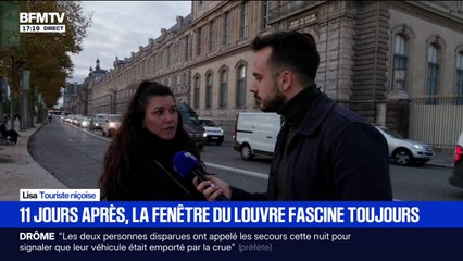 Plus de 10 jours après le casse, la fenêtre du Louvre fascine toujours