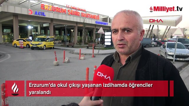 Erzurum'da okul çıkışında korkunç olay! 23 öğrenci yaralandı