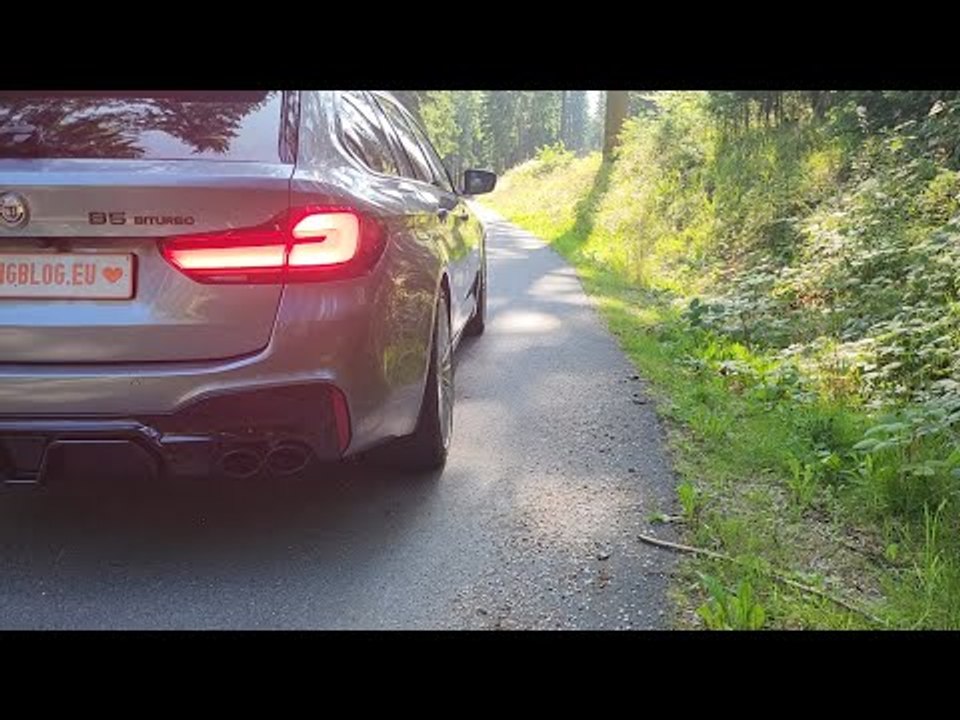 Alpina b5 (g31) touring | klappen offen + mittelschalldämpfer bearbeitet - soundcheck