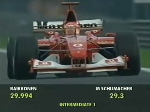 F1 – Michael Schumacher (Ferrari V10) lap in practice – Belgium 2002