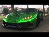 Mansory Lamborghini Huracan Vollfolierung Chromgrün auf Vossen Felgen