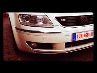 Tieferlegung VW Phaeton mit Koppelstangen und tuningblog.eu Nummernschild
