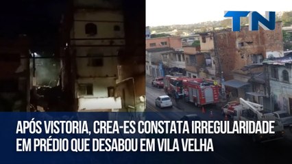 Após vistoria, Crea-ES constata irregularidade em prédio que desabou em Vila Velha