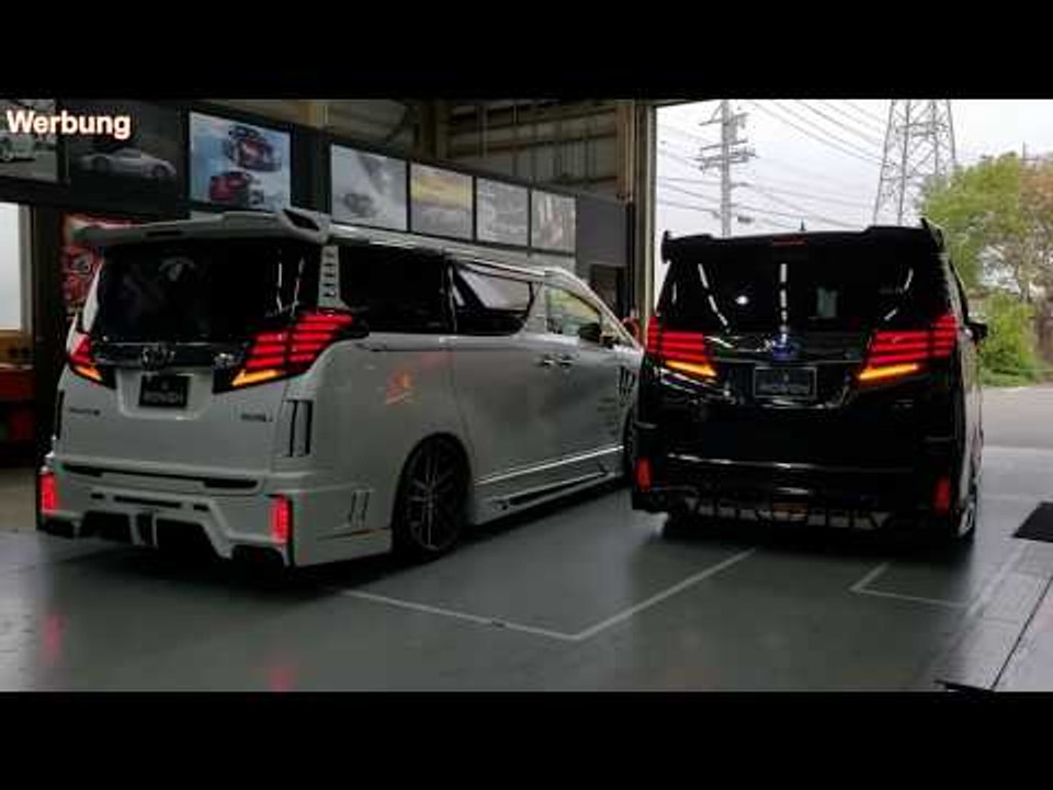 Tuning ROWEN LED Rückleuchten am Toyota Alphard und Vellfire mit Bodykit