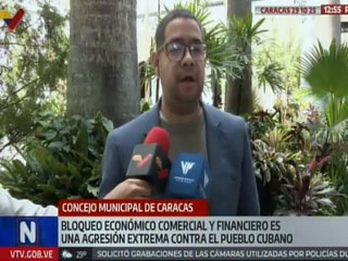 Caracas | Concejo Municipal exige fin del bloqueo criminal de EE. UU. contra Cuba