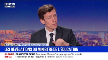 Édouard Geffray, ministre de l'Éducation nationale: "Mes enfants ont fait leur scolarité aussi bien dans le public que dans le privé sous contrat"