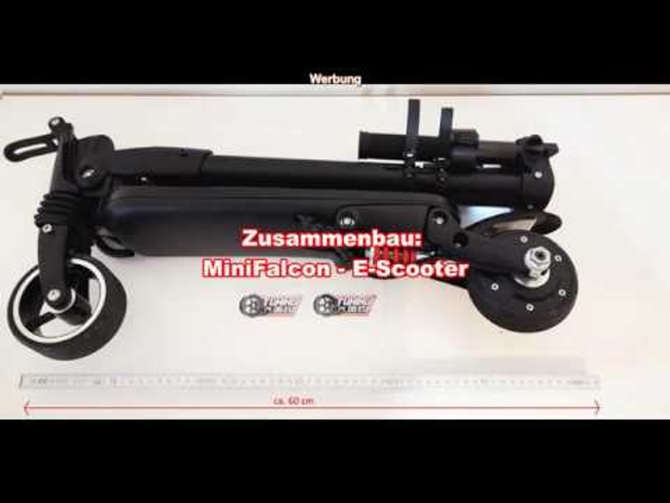 MiniFalcon - der faltbare 250 Watt E Scooter für die Sporttasche (Zusammenbau)