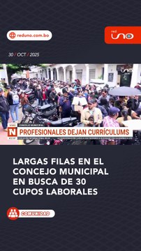 Cientos de personas hacen fila en el Concejo Municipal en busca de 30 cupos laborales