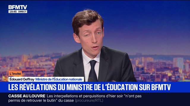 En moyenne, on aura 21 élèves par classe à la rentrée prochaine, ce qui n'est jamais arrivé dans l'histoire , alerte Édouard Geffray, ministre de l’Éducation nationale