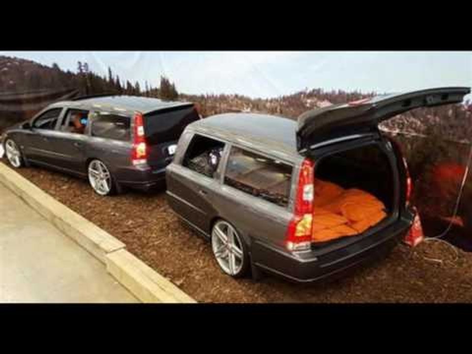 Dia Show Tuning  Getunter Volvo V70R mit krassen V70 Anhänger