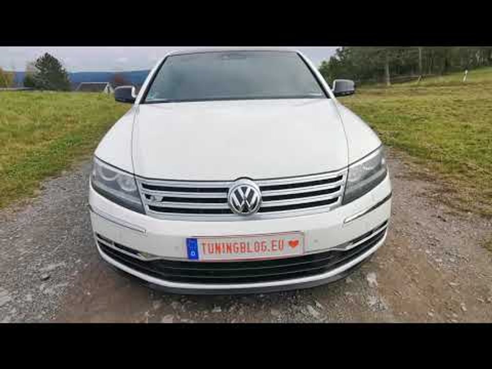 VW Phaeton (GP3 / Lang / Weiß) mit Tieferlegung, 19 Zoll, Folierung, Exclusive Leder Tobacco Braun!