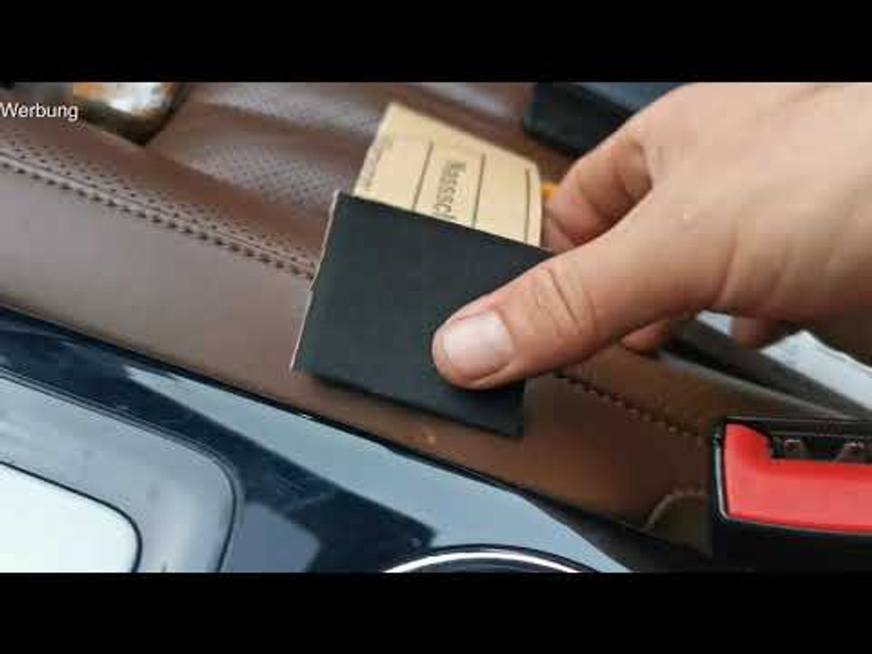 DIY Lederreparatur mit Flüssigleder | Tobacco VW Phaeton GP3 Beifahrersitz mit Loch.