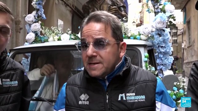 Seguidores de Maradona en Nápoles celebran el 65 cumpleaños del argentino