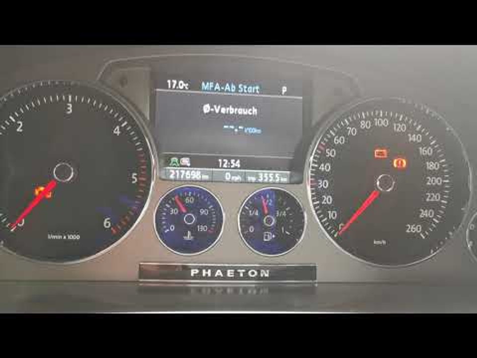 Leuchtende oder blinkende Ölkontrolllampe / Öllampe? Erklärung VW Phaeton 3.0 V6tdi 4Motion (GP3)