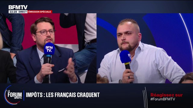 FORUM BFM - Vous êtes le parti de la jalousie : Samuel Ferreira, artisan dans le BTP, s'adresse à Benjamin Lucas-Lundy, député Génération.s des Yvelines