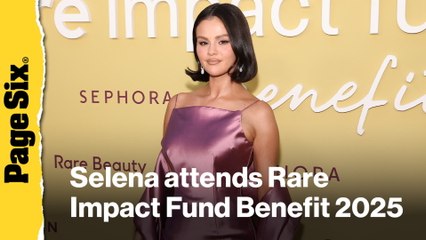 Selena Gomez is pretty in pink at Rare Impact Fund Benefit 2025