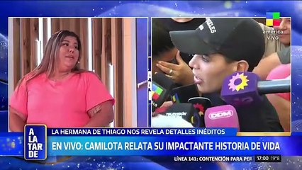 Camilotta en A la tarde: "Lo más feliz es tener hoy a mi hermano Thiago conmigo"