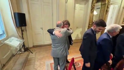 Así saludó Milei a los gobernadores en Casa Rosada