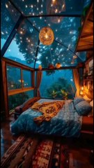 Tropical tent resort.