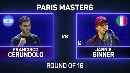 Sinner beats Cerundolo to reach first Paris QFs