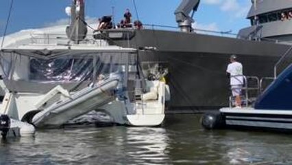 Superyacht Collides With Another Vessel